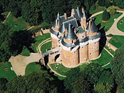Vue aérienne du Château de Rambures, Somme Vue aérienne du Château de Rambures, Somme