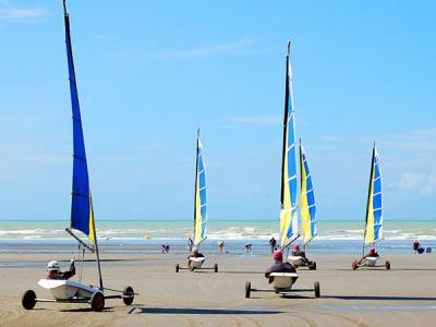 Char à voile à Quend, Baie de Somme
