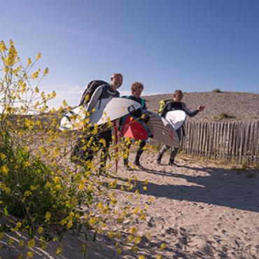 Cayeux kitesurfers, Somme